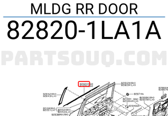 Nissan 828201LA1A MLDG RR DOOR