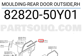 New Genuine OEM Pa rh 823302S712 82330-2S712 Nissan Glass run-rear door window