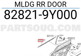 Nissan 828219Y000 MLDG RR DOOR