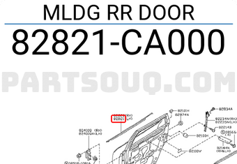 Nissan 82821CA000 MLDG RR DOOR