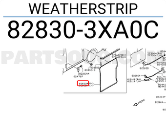 Nissan 828303XA0C WEATHERSTRIP