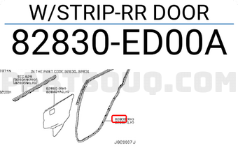 Nissan 82830ED00A W/STRIP-RR DOOR