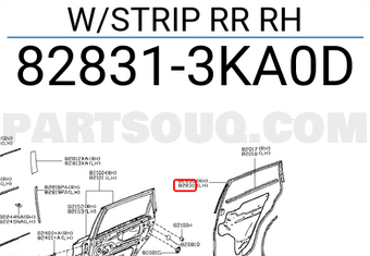 Nissan 828313KA0D W/STRIP RR RH