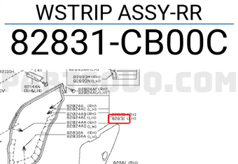 Nissan 82831CB00C WSTRIP ASSY-RR