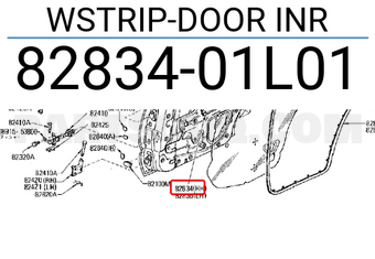 Nissan 8283401L01 WSTRIP-DOOR INR