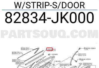 Nissan 82834JK000 W/STRIP-S/DOOR