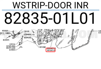 Nissan 8283501L01 WSTRIP-DOOR INR
