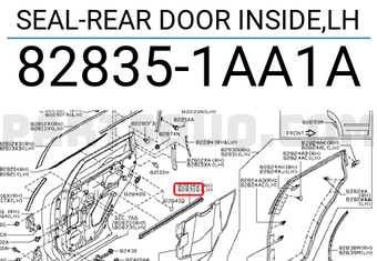 Nissan 828351AA1A SEAL-REAR DOOR INSIDE,LH