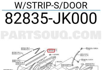 Nissan 82835JK000 W/STRIP-S/DOOR