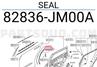 Nissan 82836JM00A SEAL
