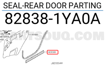 Nissan 828381YA0A SEAL-REAR DOOR PARTING