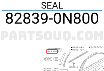 Nissan 828390N800 SEAL