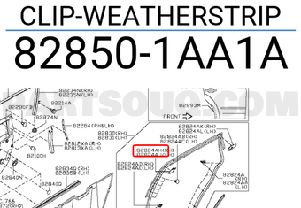 Nissan 828501AA1A CLIP-WEATHERSTRIP