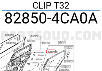 Nissan 828504CA0A CLIP T32