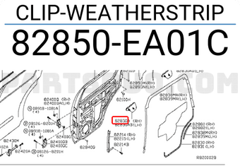 Nissan 82850EA01C CLIP-WEATHERSTRIP