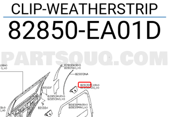 Nissan 82850EA01D CLIP-WEATHERSTRIP