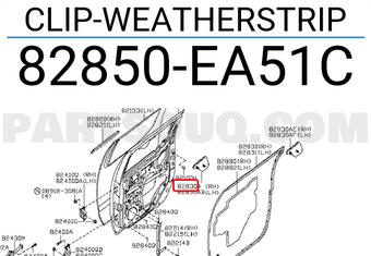 Nissan 82850EA51C CLIP-WEATHERSTRIP