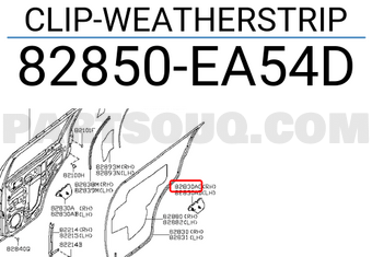 Nissan 82850EA54D CLIP-WEATHERSTRIP
