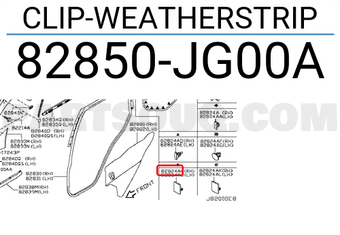 Nissan 82850JG00A CLIP-WEATHERSTRIP
