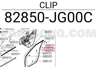 Nissan 82850JG00C CLIP