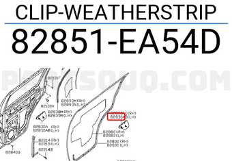 Nissan 82851EA54D CLIP-WEATHERSTRIP