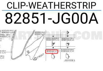 Nissan 82851JG00A CLIP-WEATHERSTRIP