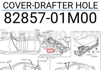Nissan 8285701M00 COVER-DRAFTER HOLE
