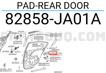 Nissan 82858JA01A PAD-REAR DOOR
