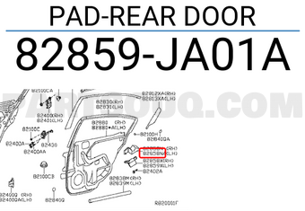 Nissan 82859JA01A PAD-REAR DOOR