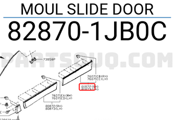 Nissan 828701JB0C MOUL SLIDE DOOR