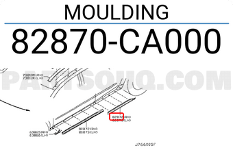 Nissan 82870CA000 MOULDING