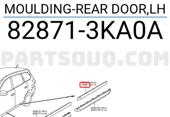 Nissan 828713KA0A MOULDING-REAR DOOR,LH