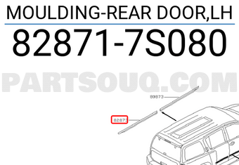 Nissan 828717S080 MOULDING-REAR DOOR,LH