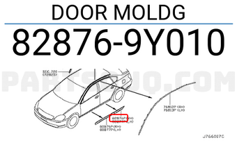 Nissan 828769Y010 DOOR MOLDG