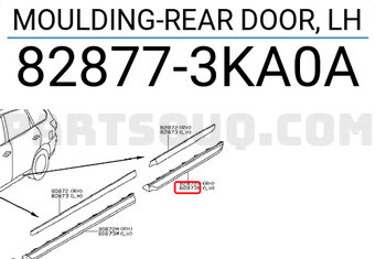 Nissan 828773KA0A MOULDING-REAR DOOR, LH