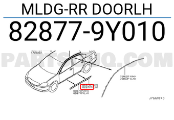 Nissan 828779Y010 MLDG-RR DOORLH