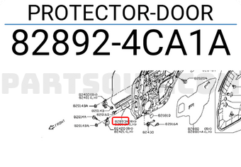 Nissan 828924CA1A PROTECTOR-DOOR
