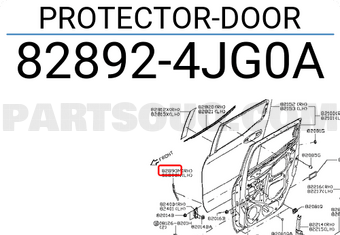 Nissan 828924JG0A PROTECTOR-DOOR