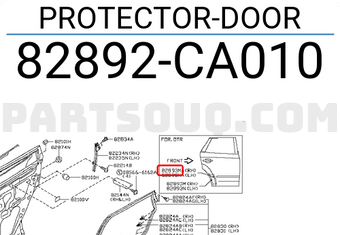 Nissan 82892CA010 PROTECTOR-DOOR