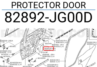 Nissan 82892JG00D PROTECTOR DOOR