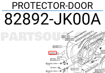 Nissan 82892JK00A PROTECTOR-DOOR