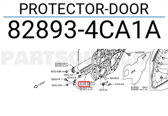 Nissan 828934CA1A PROTECTOR-DOOR