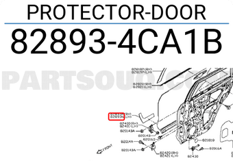 Nissan 828934CA1B PROTECTOR-DOOR