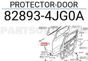 Nissan 828934JG0A PROTECTOR-DOOR