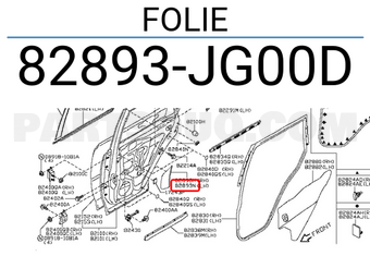 Nissan 82893JG00D FOLIE