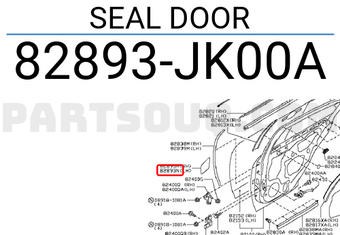 Nissan 82893JK00A SEAL DOOR