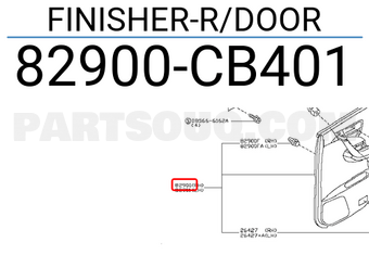 Nissan 82900CB401 FINISHER-R/DOOR