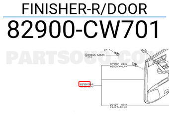Nissan 82900CW701 FINISHER-R/DOOR