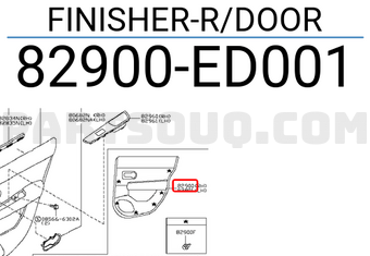 Nissan 82900ED001 FINISHER-R/DOOR