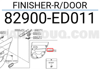 Nissan 82900ED011 FINISHER-R/DOOR